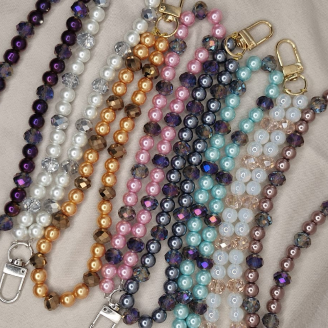 Bead & Sparkle Phone Strap - Handmade