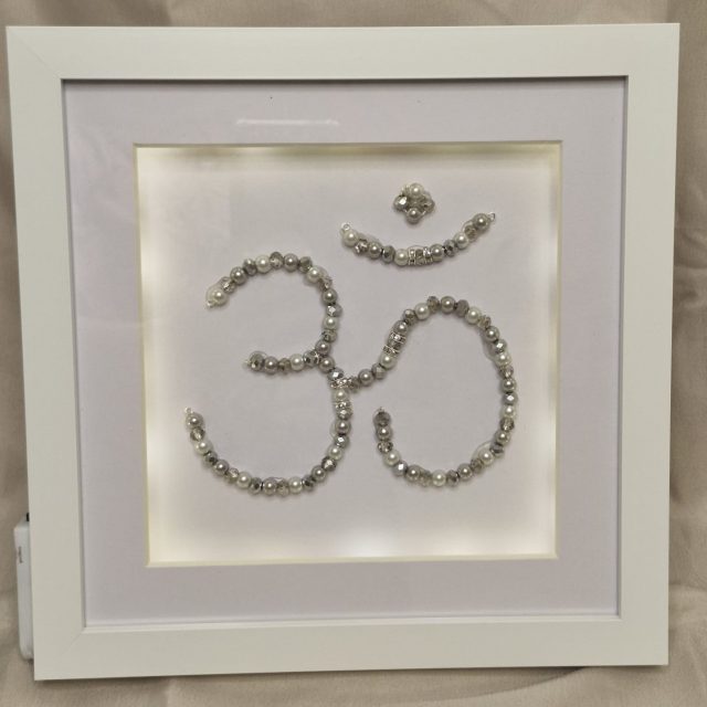 Aum (Om) Light Shadow Box | Handmade Spiritual Wall Art